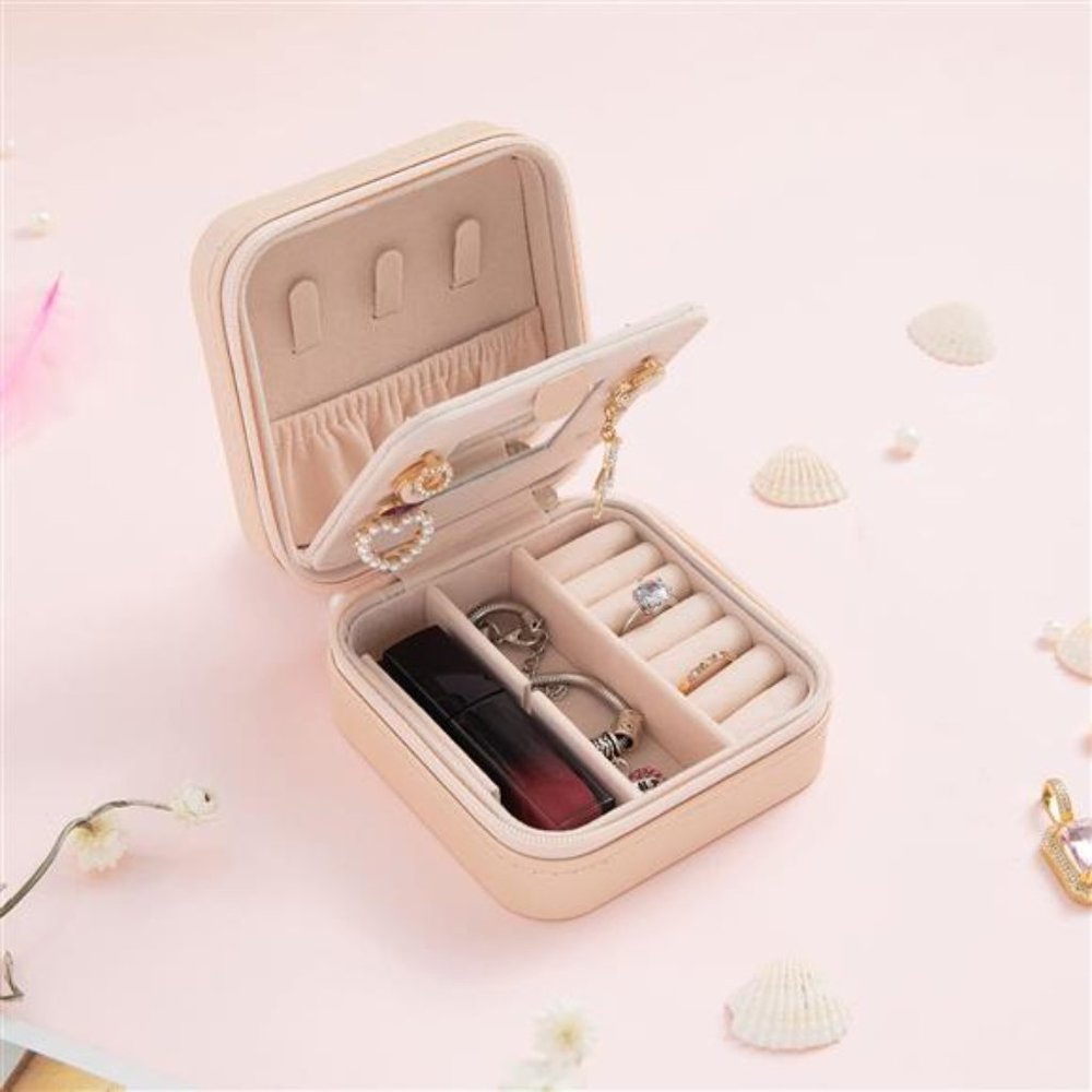 Travel jewelry case Travel jewelry box Travel Jewelry Organizer Small Jewelry - Picture 4 of 7